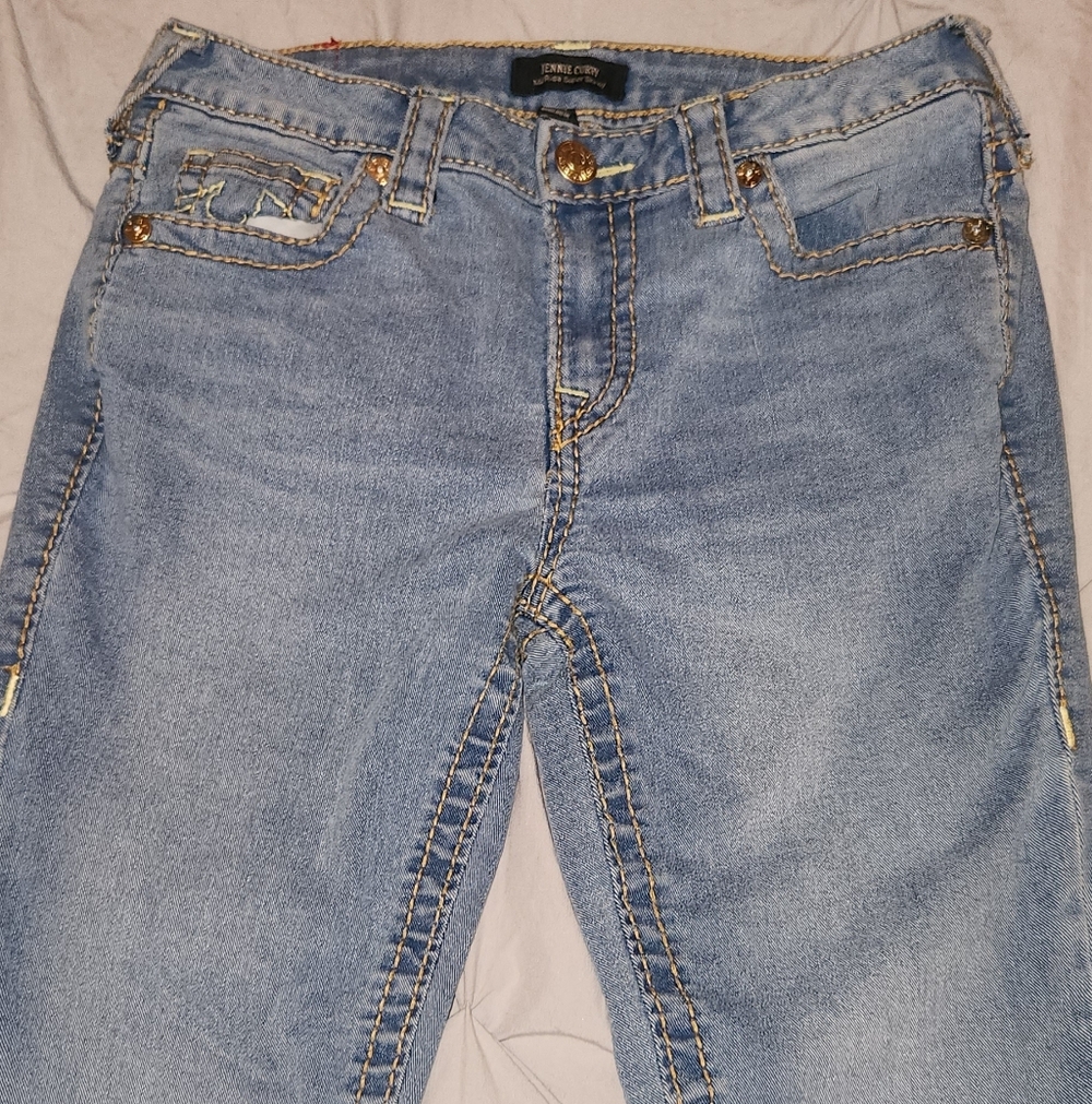 True Religion Light Blue Straight Jeans
